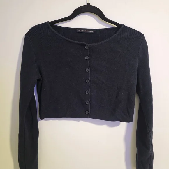 Brandy Melville Black Button-Up Cardigan - Picture 1 of 6